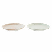 Flad plade DKD Home Decor Minze Hellrosa Steingut (20 x 20 x 2 cm) (2 Stück)