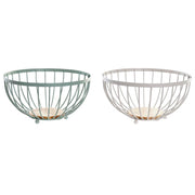 Obstschale DKD Home Decor Metall Kiefer (25 x 25 x 13 cm) (2 Stück)