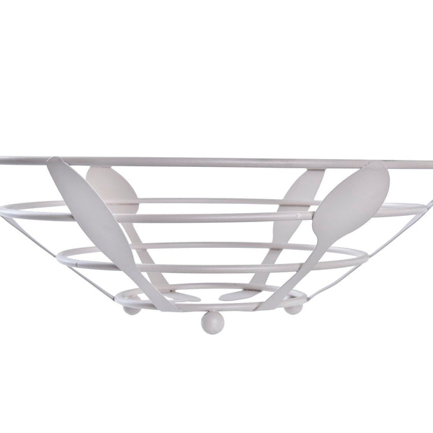 Obstschale DKD Home Decor Essbestecke Metall (28 x 28 x 9 cm) (2 Stück)