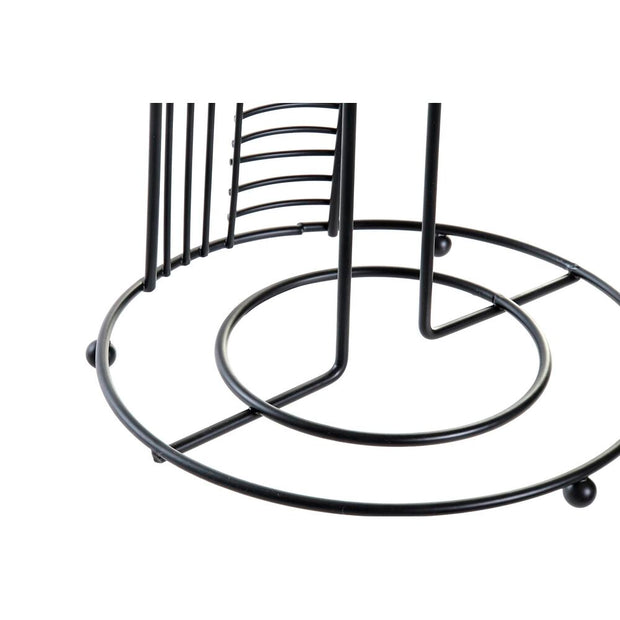 Küchenpapierrollenhalterung DKD Home Decor Schwarz Metall (18,5 x 18,5 x 31,5 cm)