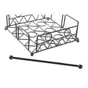 Serviettenring DKD Home Decor Geometrisch Schwarz Metall (18 x 18 x 7 cm)