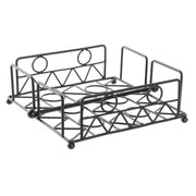 Serviettenring DKD Home Decor Geometrisch Schwarz Metall (18 x 18 x 7 cm)