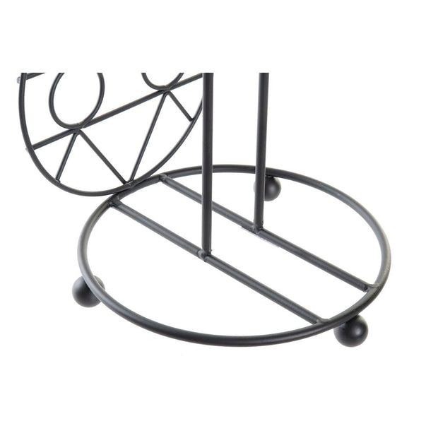 Küchenpapierrollenhalterung DKD Home Decor Schwarz Metall (15,5 x 15,5 x 39,5 cm)