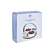 Satz für Appetithäppchen DKD Home Decor Metall Bambus Steingut Loft (20 x 20 x 14 cm) (5 Stücke)