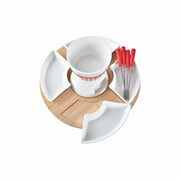 Fondue Set DKD Home Decor Rot (26,5 x 26,5 x 1,5 cm) (10 pcs)