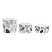 Satz für Appetithäppchen DKD Home Decor Bettlaken Bambus Steingut (4 Stücke) (20 x 20 x 8 cm)