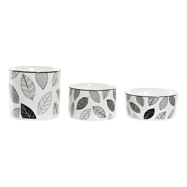 Satz für Appetithäppchen DKD Home Decor Bettlaken Bambus Steingut (4 Stücke) (20 x 20 x 8 cm)