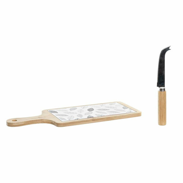 Satz für Appetithäppchen DKD Home Decor Bettlaken Bambus Steingut (33 x 12 x 1 cm) (3 piezas)