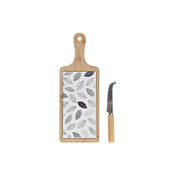 Satz für Appetithäppchen DKD Home Decor Bettlaken Bambus Steingut (33 x 12 x 1 cm) (3 piezas)