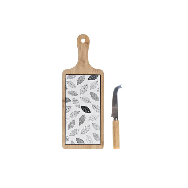 Satz für Appetithäppchen DKD Home Decor Bettlaken Bambus Steingut (33 x 12 x 1 cm) (3 piezas)