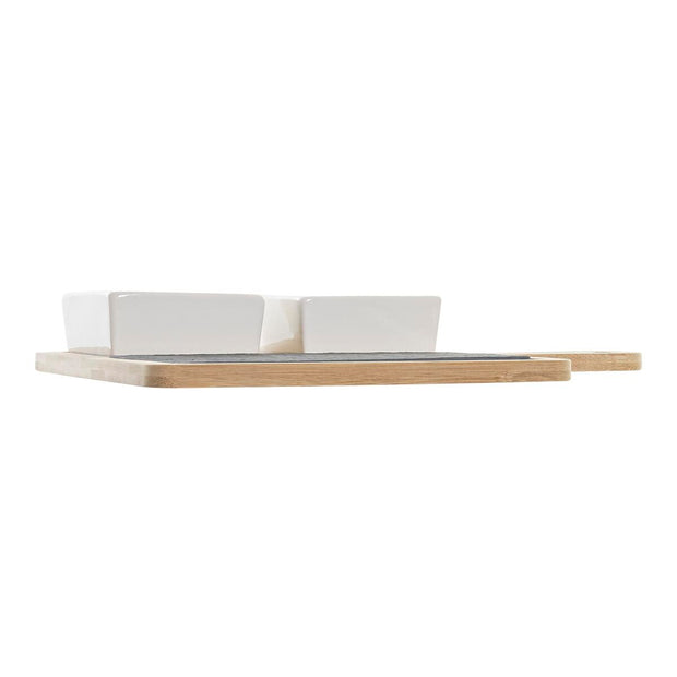 Satz für Appetithäppchen DKD Home Decor Tapas Tafel Bambus Steingut (31 x 20 x 5 cm) (3 Stücke)