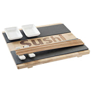 Sushi-Set DKD Home Decor natürlich Schwarz Tafel Bambus (25 x 22 x 3 cm)