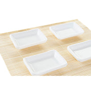 Sushi-Set DKD Home Decor natürlich Weiß Bambus (28 x 22 x 2,5 cm)