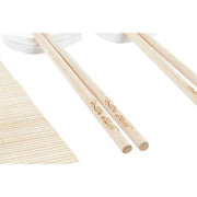 Sushi-Set DKD Home Decor natürlich Weiß Bambus (28 x 22 x 2,5 cm)