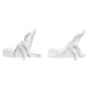 Bookend DKD Home Decor Resin Marble Hands (20,5 x 14 x 15,5 cm)