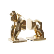 Bookend DKD Home Decor Golden Resin Colonial Gorilla (14 x 12,5 x 24 cm)