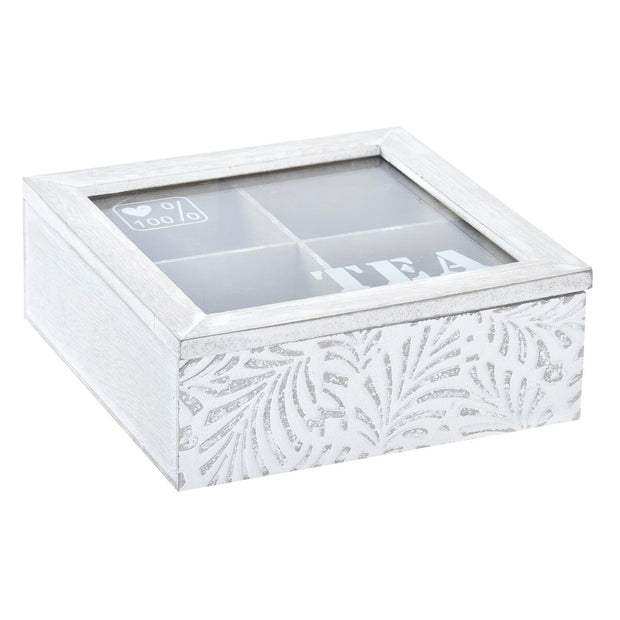 Teebox DKD Home Decor Kristall MDF (19 x 19 x 7 cm)