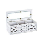 Teebox DKD Home Decor Kristall MDF (24 x 9 x 8 cm)