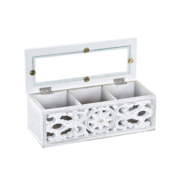 Teebox DKD Home Decor Kristall MDF (24 x 9 x 8 cm)
