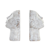 Bookend DKD Home Decor Grey Worn-out Resin Head (15 x 11 x 21 cm)