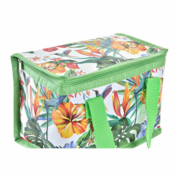 Cool Bag DKD Home Decor White Green PP Nylon (21 x 14 x 13 cm) (2 Units)