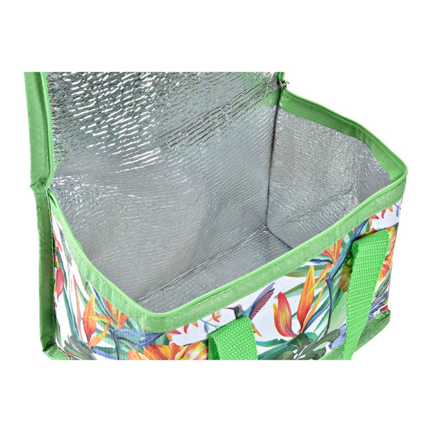 Cool Bag DKD Home Decor White Green PP Nylon (21 x 14 x 13 cm) (2 Units)