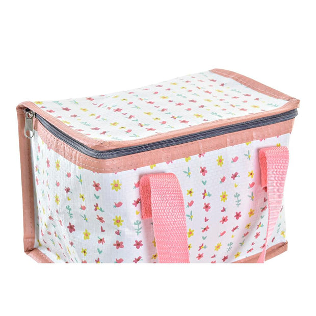 Cool Bag DKD Home Decor Coral Green Yellow PP Nylon (21 x 14 x 13 cm) (3 Units)