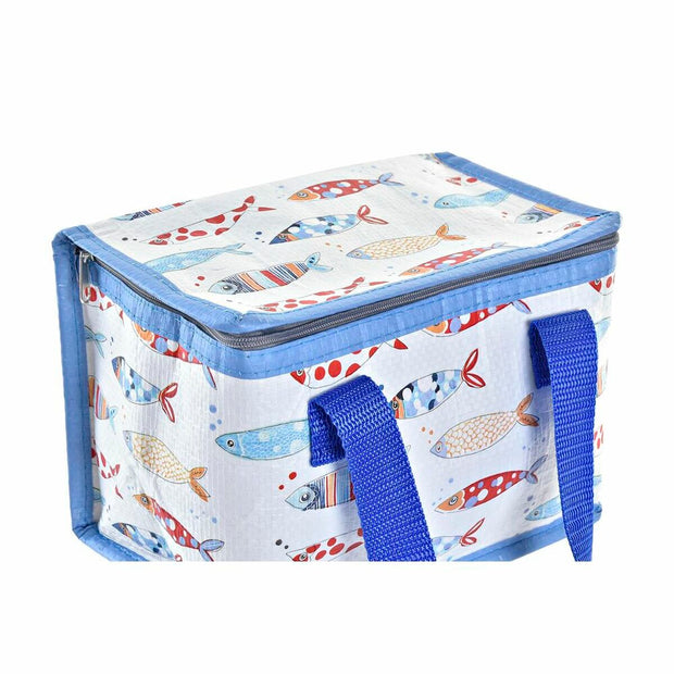 Cool Bag DKD Home Decor Red Blue PP Nylon (21 x 14 x 13 cm) (2 Units)