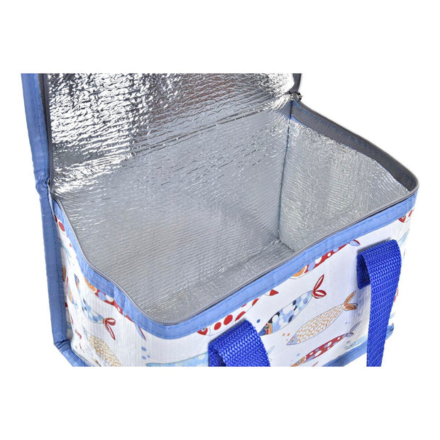 Cool Bag DKD Home Decor Red Blue PP Nylon (21 x 14 x 13 cm) (2 Units)