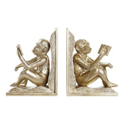 Bookend DKD Home Decor Champagne Resin Colonial Monkey (13 x 12 x 17,5 cm)