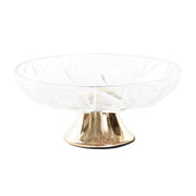 Schale DKD Home Decor Kristall Golden Metall Durchsichtig (25 x 25 x 11 cm)