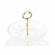 Obstschale DKD Home Decor Golden Durchsichtig Kristall Metall (25 x 25 x 29 cm)