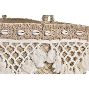 Beach Bag DKD Home Decor Natural Polyester White (56 x 27 x 30 cm)