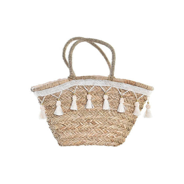 Bag DKD Home Decor Natural Polyester White (59 x 16 x 30 cm)