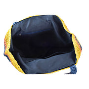 Beach Bag DKD Home Decor Purple Polyester Cotton Navy Blue (52 x 14 x 42 cm) (2 Units)