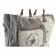 Bag DKD Home Decor Grey Polyester Leather 80 % cotton (51 x 20 x 41 cm)