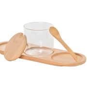 Zuckerdose DKD Home Decor Grundlegend natürlich Durchsichtig Bambus (29 x 10 x 10 cm) (8,5 cm)