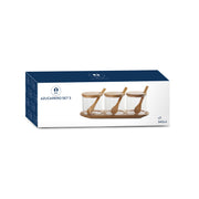 Zuckerdose DKD Home Decor Grundlegend natürlich Durchsichtig Bambus (29 x 10 x 10 cm) (8,5 cm)