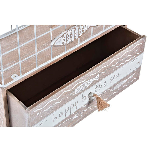 Box-Schmuckkästchen DKD Home Decor Fische Metall Holz (26,5 x 10,5 x 28,5 cm)