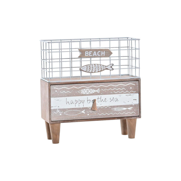 Box-Schmuckkästchen DKD Home Decor Fische Metall Holz (26,5 x 10,5 x 28,5 cm)