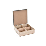 Teebox DKD Home Decor Kristall Holz (17 x 17 x 6 cm)