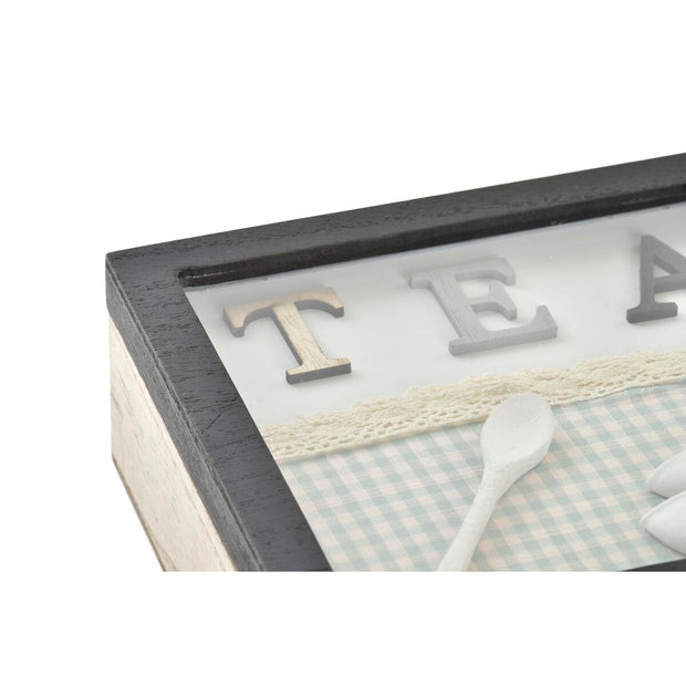 Teebox DKD Home Decor Kristall Holz (17 x 17 x 6 cm)