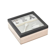 Teebox DKD Home Decor Kristall Holz (17 x 17 x 6 cm)