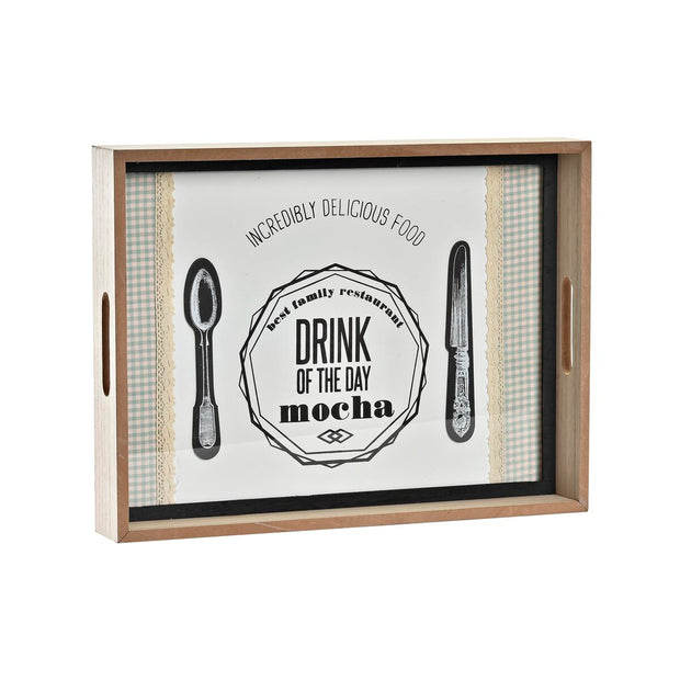 Schale DKD Home Decor natürlich Kristall Holz (40 x 30 x 6 cm)