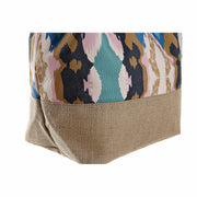 Beach Bag DKD Home Decor Natural Blue Lilac Polyester (51 x 20 x 40 cm) (2 Units)