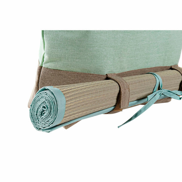 Beach Bag DKD Home Decor Natural Polyester Cotton Green Mustard (51 x 14 x 39 cm) (2 Units)