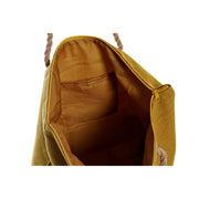 Beach Bag DKD Home Decor Natural Polyester Cotton Green Mustard (51 x 14 x 39 cm) (2 Units)