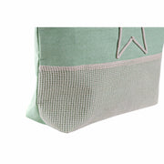 Beach Bag DKD Home Decor Beige Polyester Cotton Coral Mint (52 x 14 x 38 cm) (2 Units)