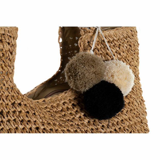 Bag DKD Home Decor Natural Beige Polyester Fibre (46 x 3 x 65 cm) (2 Units)