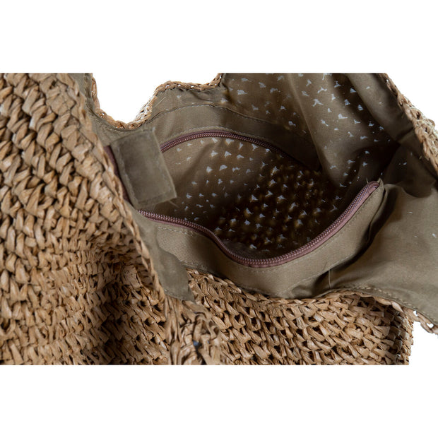 Bag DKD Home Decor Natural Beige Polyester Fibre (46 x 3 x 65 cm) (2 Units)
